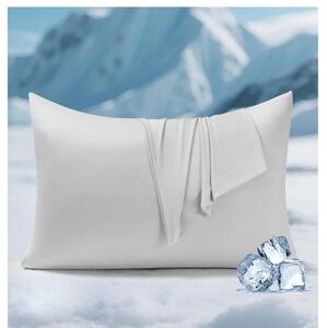 Elegear Cooling Pillowcases For Hot Sleepers Size Queen Light Gray